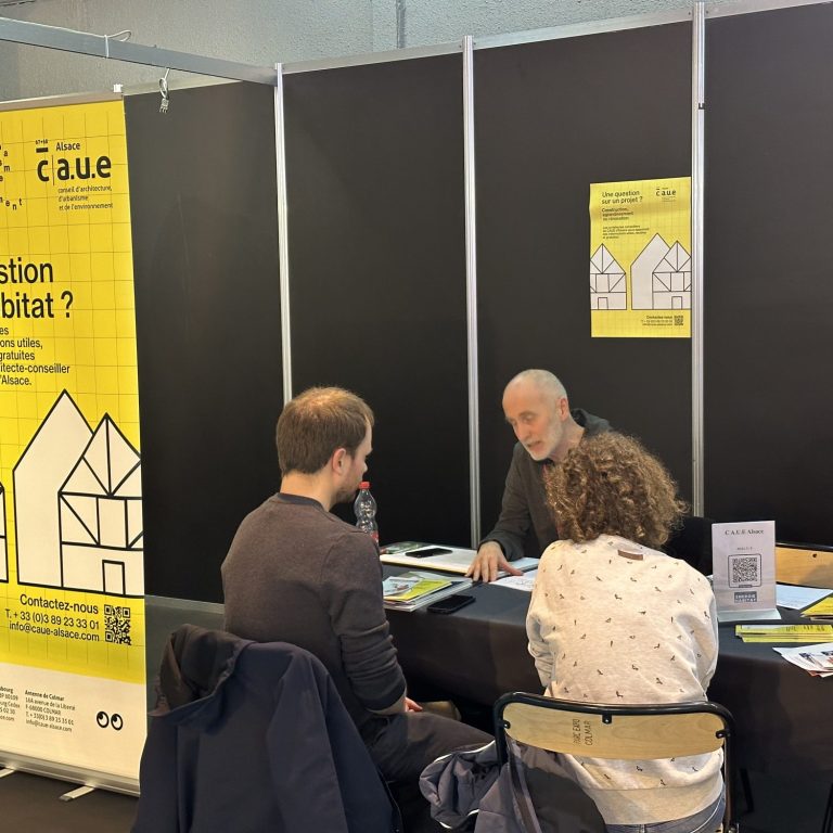 Photo d'un conseil réalisé lors du salon Habitat Énergie à Colmar